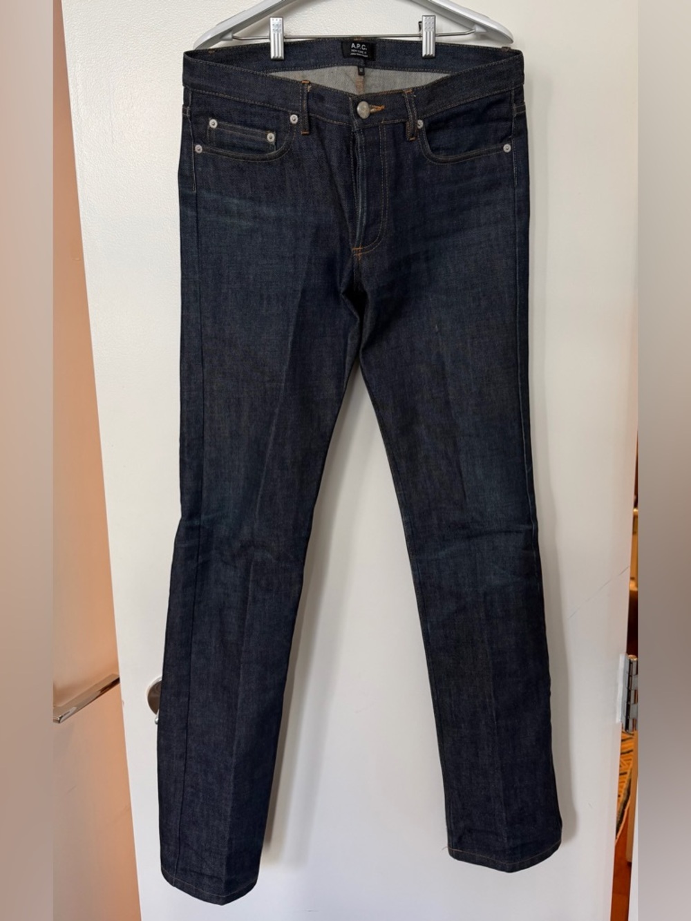 A.P.C. New Cure H Raw Denim Jeans 100% Cotton Dark Indigo Slim Men’s 32
